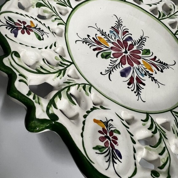 Neuwirth Made in Portugal Floral Reticulated Plate 10” - Picture 3 of 8